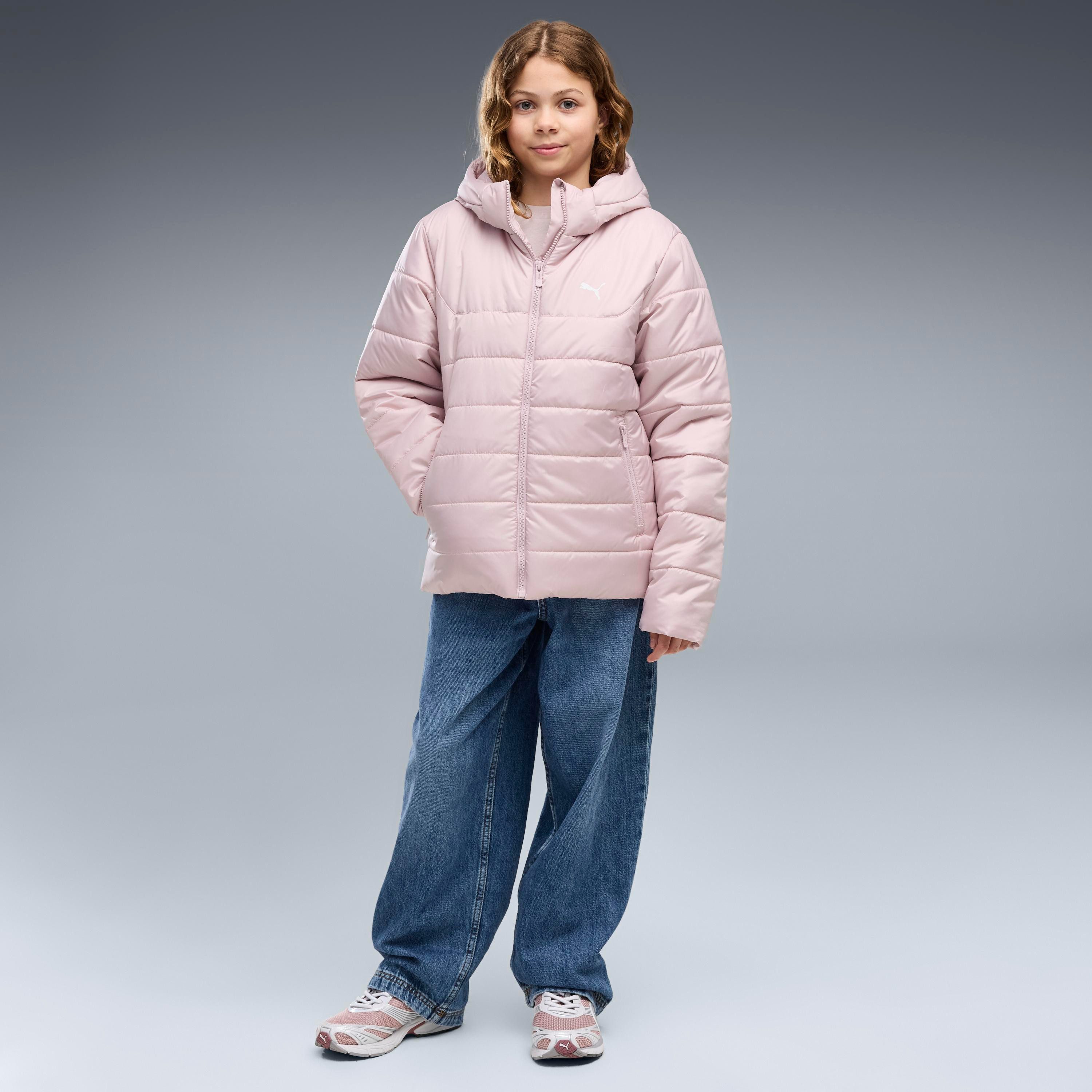 PUMA Winterjacke ESS HOODED PADDED JACKET mit Kapuze, entspannte Passform – Bild 4 von 5