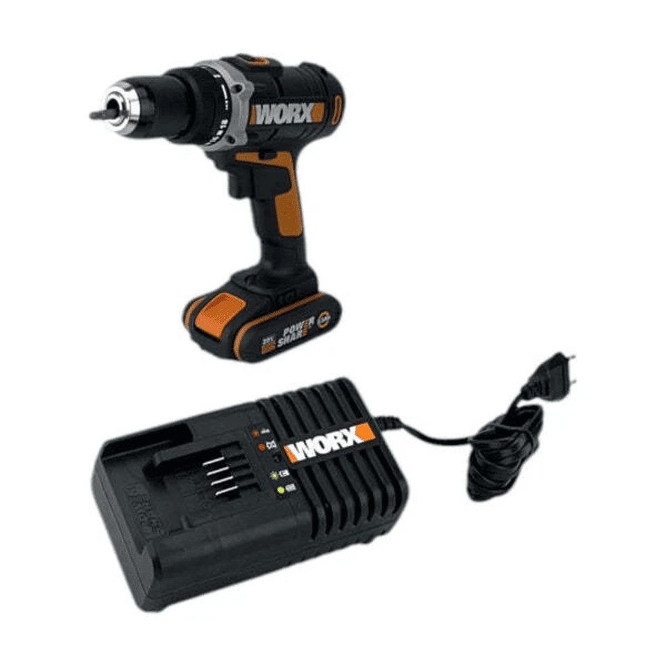Worx Akku-Bohrschrauber WX183.2 Starterset 50Nm 20V günstig online kaufen
