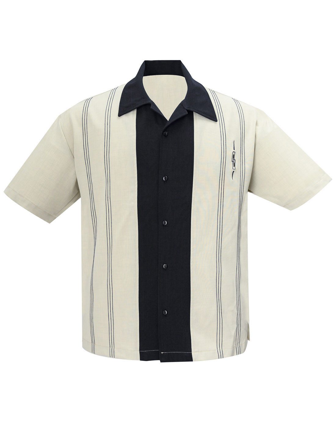 Steady Clothing Kurzarmhemd The Harper Black Stone Retro Vintage Bowling Sh günstig online kaufen