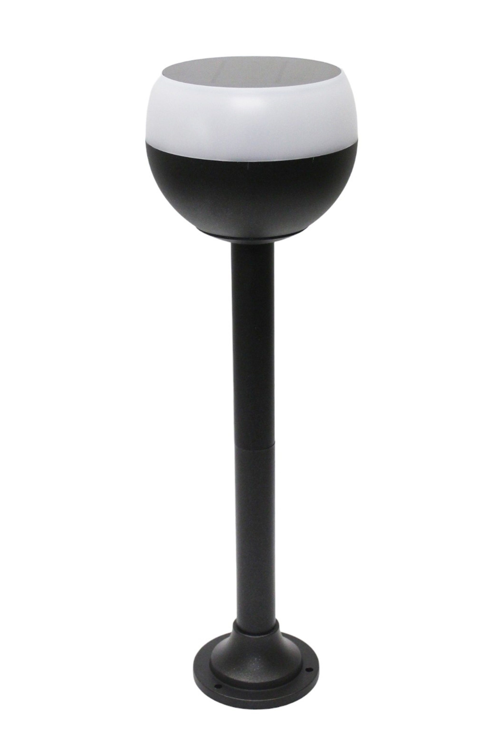 Arnusa LED Solarleuchte Außenleuchte modern Pollerleuchte Sockelleuchte kabellos, Warmweiß / Kaltweiß einstellbar, LED fest integriert, warmweiß, kaltweiß, Duo Color warmweiß / kaltweiß einstellbar