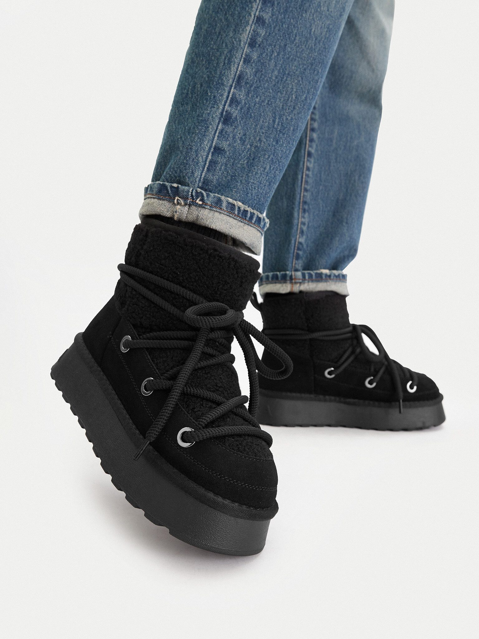 Badura Badura Damen-Schneestiefel Schwarz Badura-EO-AMY-TS6286-01 Schwarz Winterstiefel