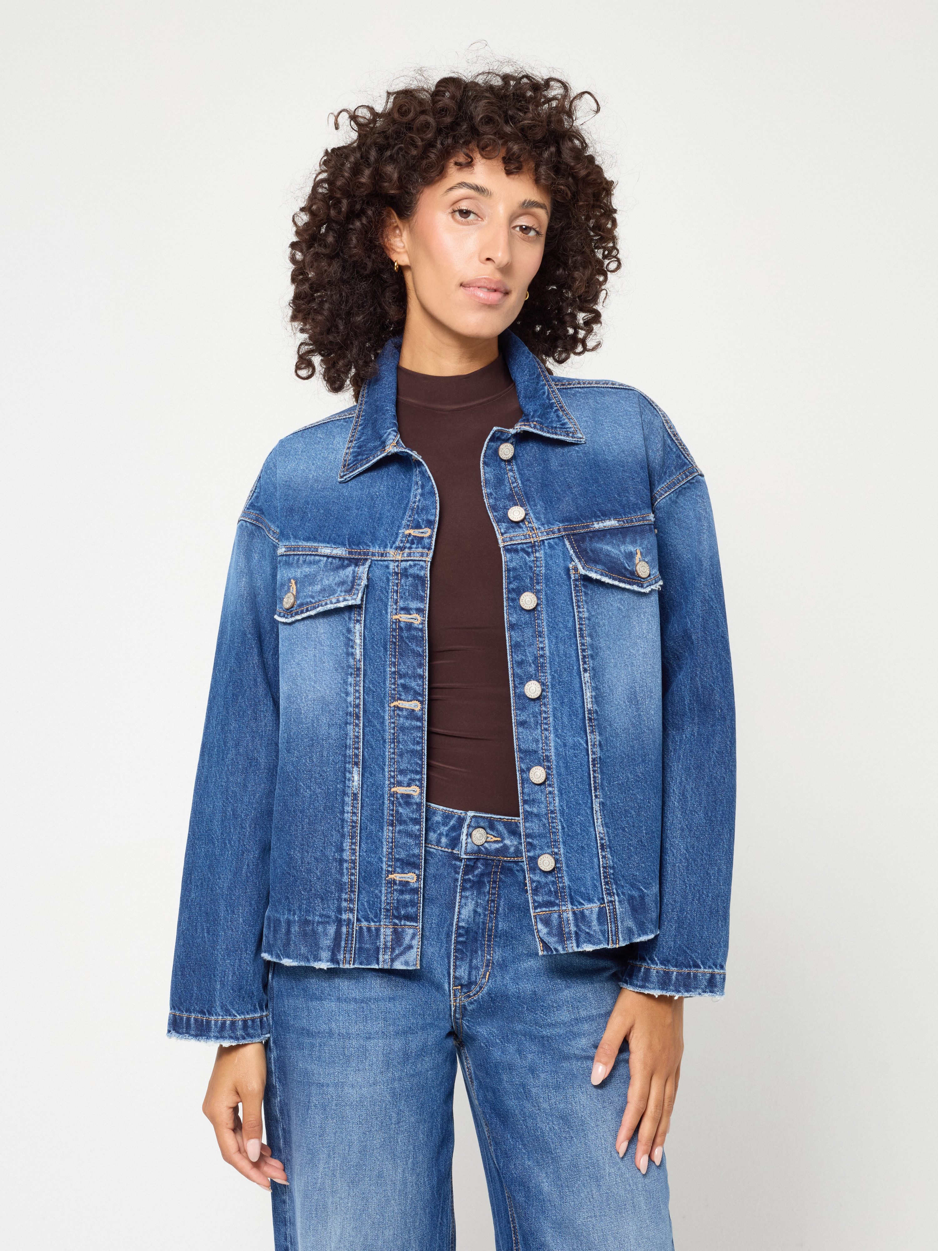 GANG Jeansjacke 94ZORA JACKET im Oversize Fit, Destroyed-Effekte