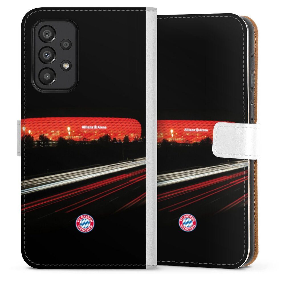 DeinDesign Handyhülle FC Bayern München FCB Stadion FC Bayern München Allianz Arena, Samsung Galaxy A33 5G Hülle Handy Flip Case Wallet Cover