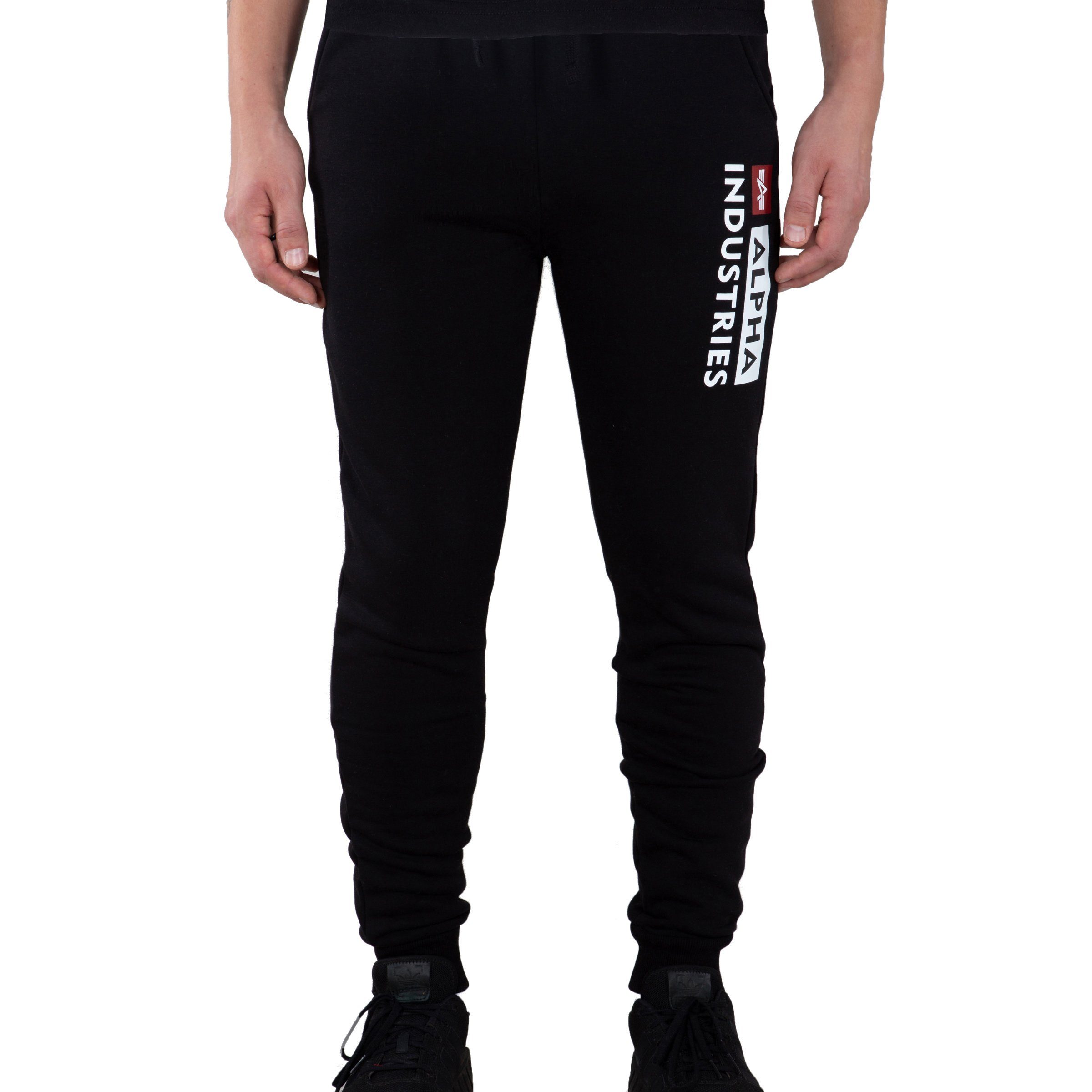 Alpha Industries Jogginghose Alpha Jogginghose black Herren Alpha Block-Logo Industries