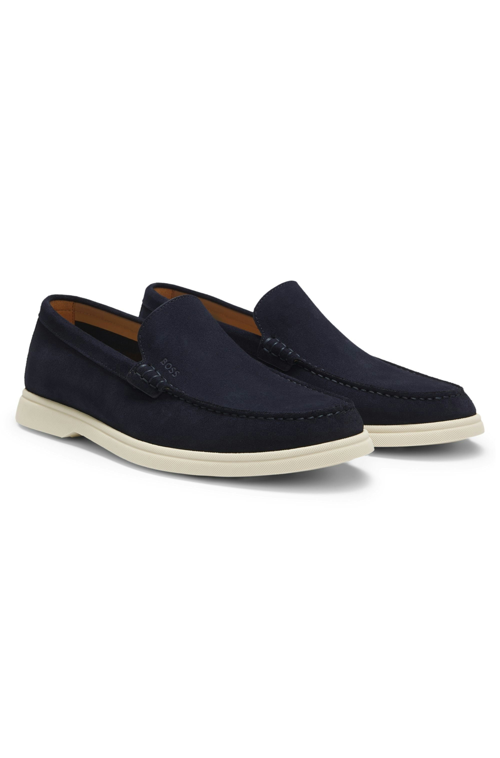 BOSS Sienne_Loaf Slipper Schlupfschuh, Mokassin, Loafer mit aufwändiger Naht