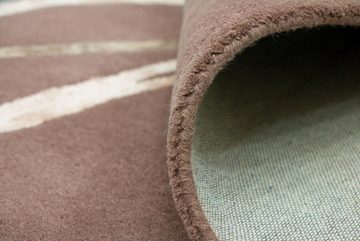 Wollteppich Designer Teppich handgetuftet braun, morgenland, rechteckig, Höhe: 18 mm
