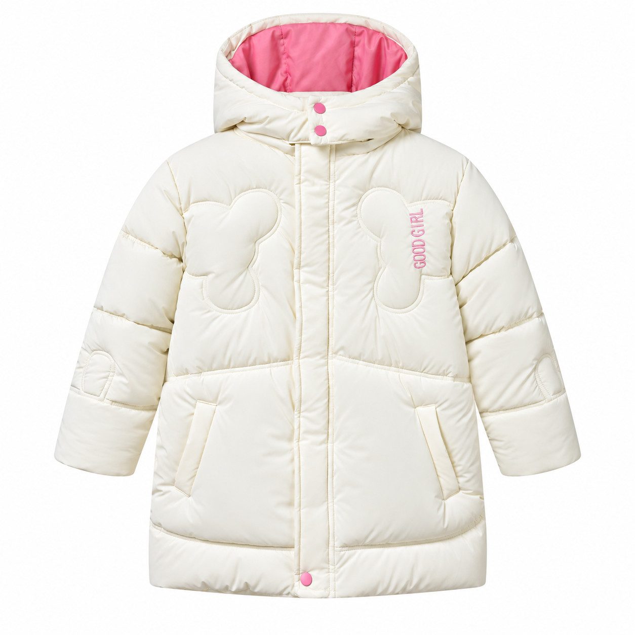 GLO-STORY Winterjacke Glo-Story Kinder Mädchen Winterjacke Jacke mit Kapuze Gr. 104 bis 158