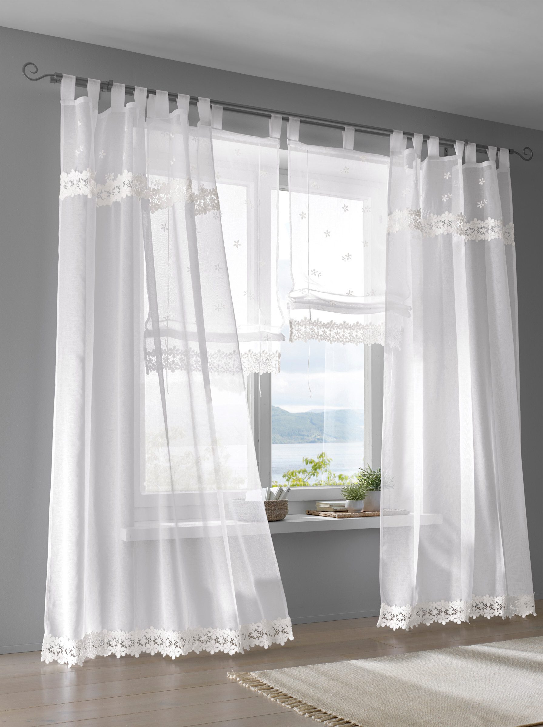 heine Gardine Dekostore (1 St), halbtransparent, Fensterdekoration