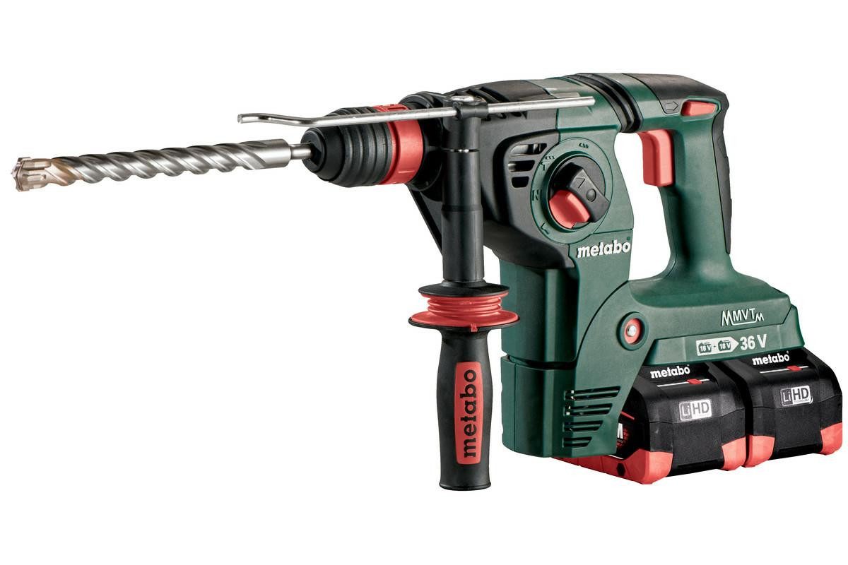 metabo Akku-Bohrhammer METABO Akku-Bohrhammer KHA 36-18 LTX 18V SDS-Plus 3,1J mit 4 Akkus