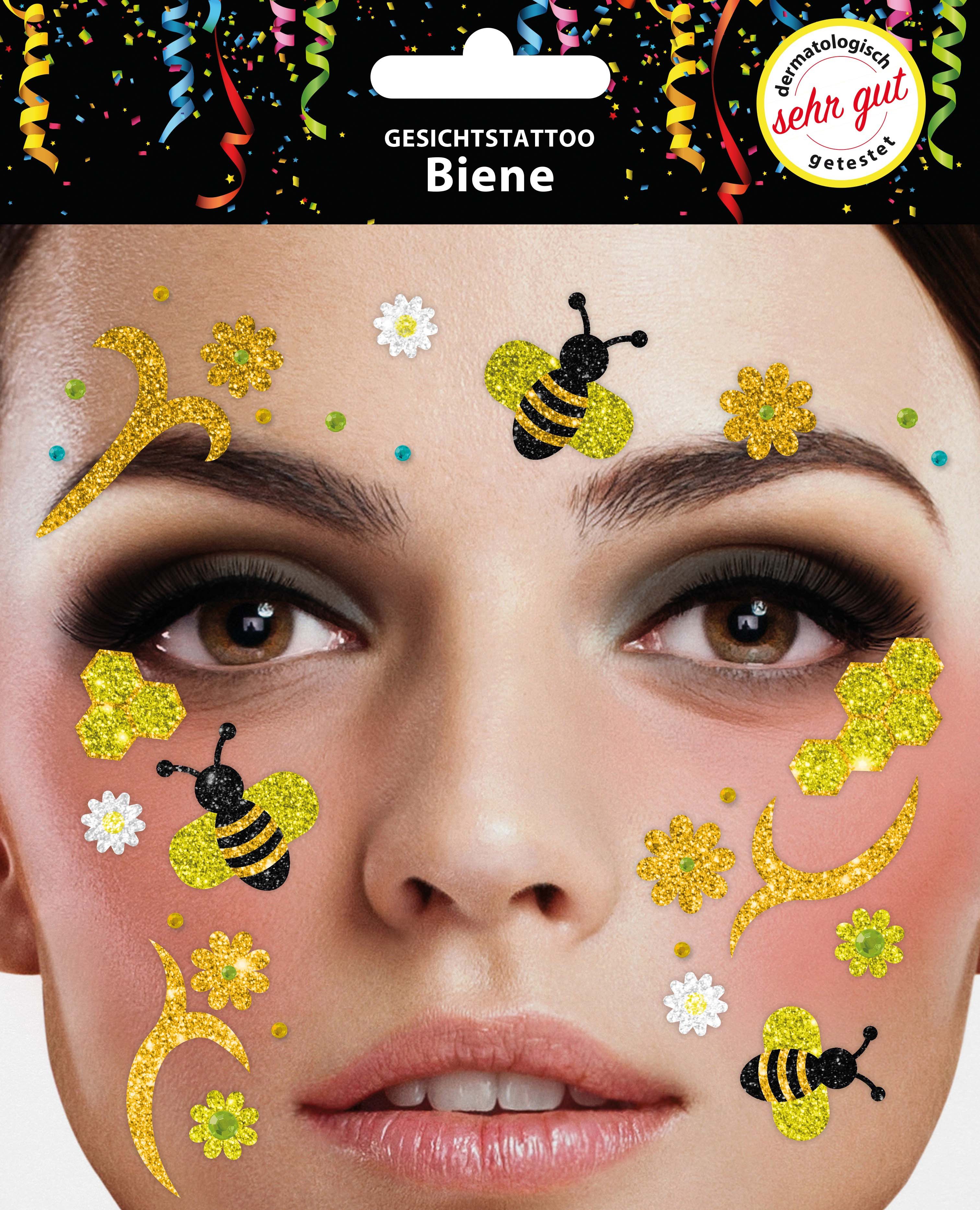 Bock-op-Kölle Schmuck-Tattoo Bock op Kölle Gesichtstattoo - Temporäres Glitter Face Tattoo