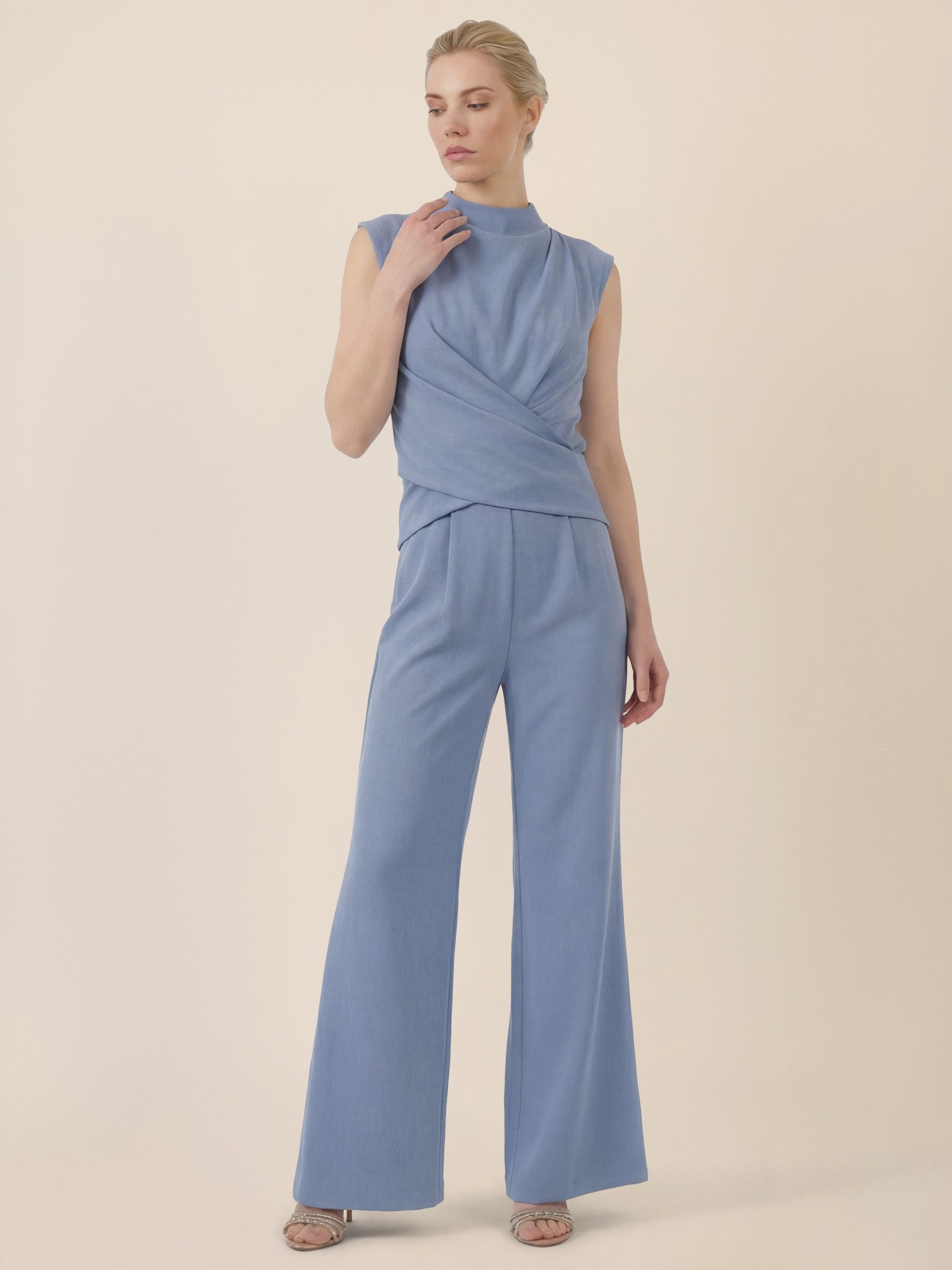 Apart Jumpsuit mit Drapierung und weitem Bein günstig online kaufen