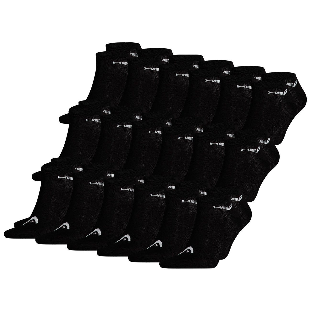 Sneakersocken aus im SNEAKER 18er HEAD (18-Paar) Baumwollmix UNISEX Head Pack (200) 18P Black