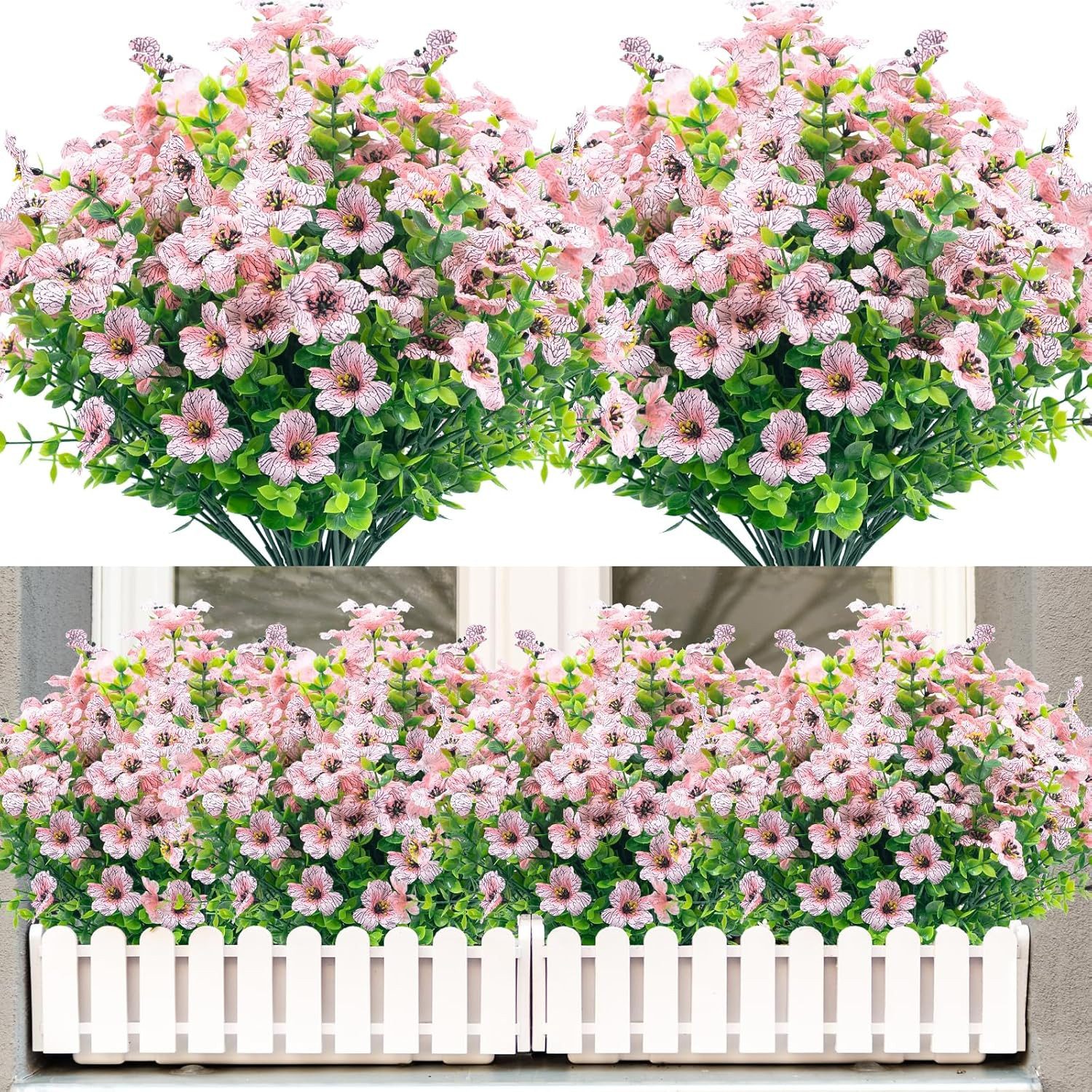 Kunstblumenstrauß 4 Bündel Künstliche Blumen Geranie günstig online kaufen