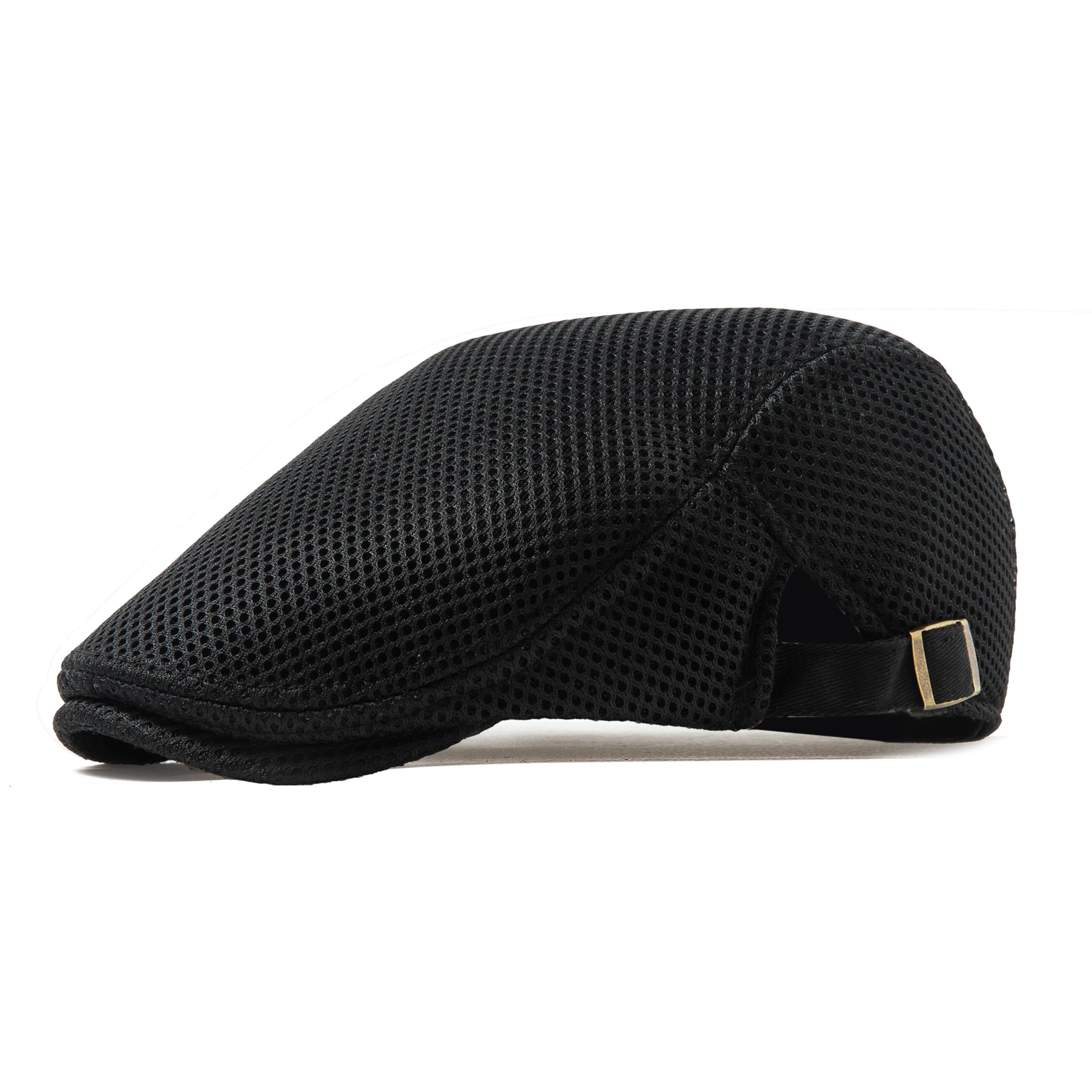 Zaewry Flat Cap Herren Atmungsaktive Mesh-Sommermütze Verstellbare Schiebermütze Baskenmütze Ivy Cap Cabbie Flat Cap