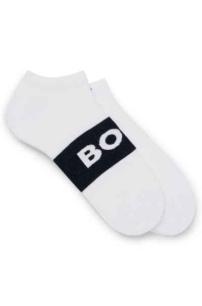 BOSS Freizeitsocken 2P AS Logo Col CC (Packung, 2-Paar, 2er) mit Logoschriftzug