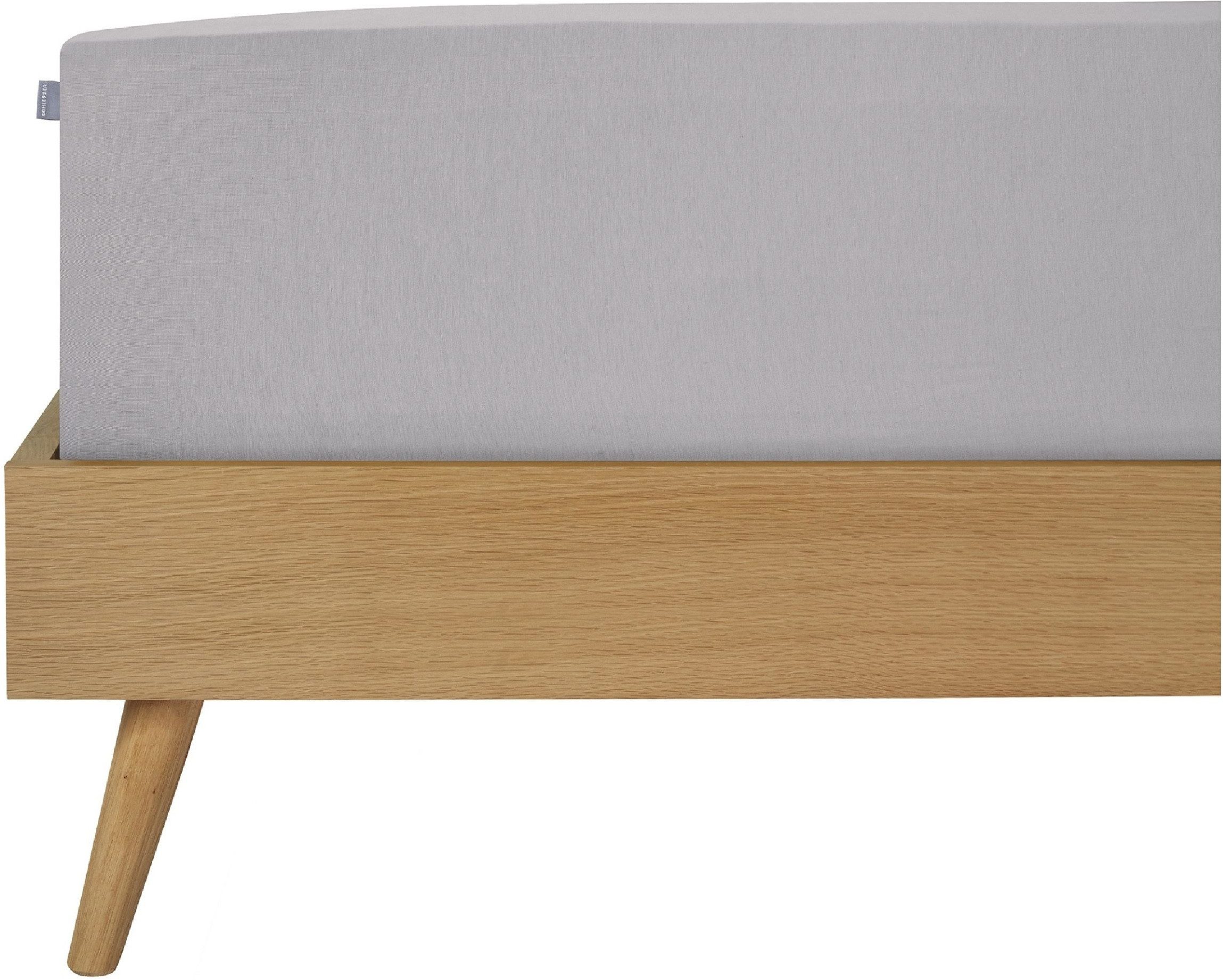 Schiesser Spannbettlaken Jessi aus 100% Baumwolle, Jersey, Gummizug: rundum, (1 Stück), für Matratzen bis zu 22 cm Höhe, OEKO-TEX® MADE IN GREEN