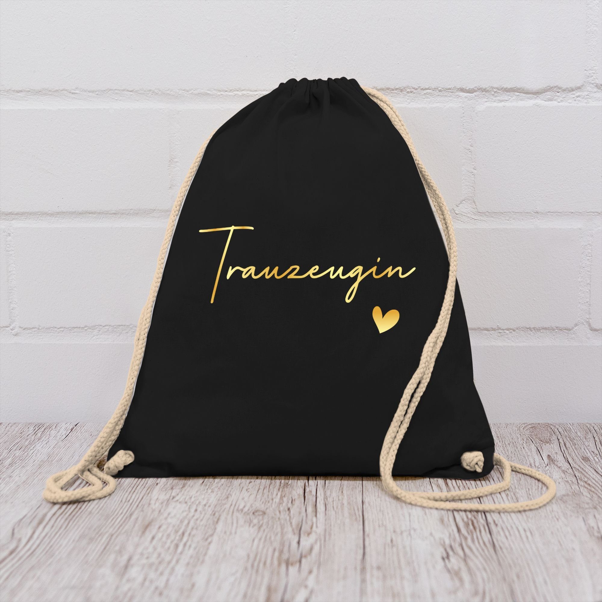 Shirtracer Turnbeutel Trauzeugin Maid of Honor, JGA Junggesellenabschied Frauen