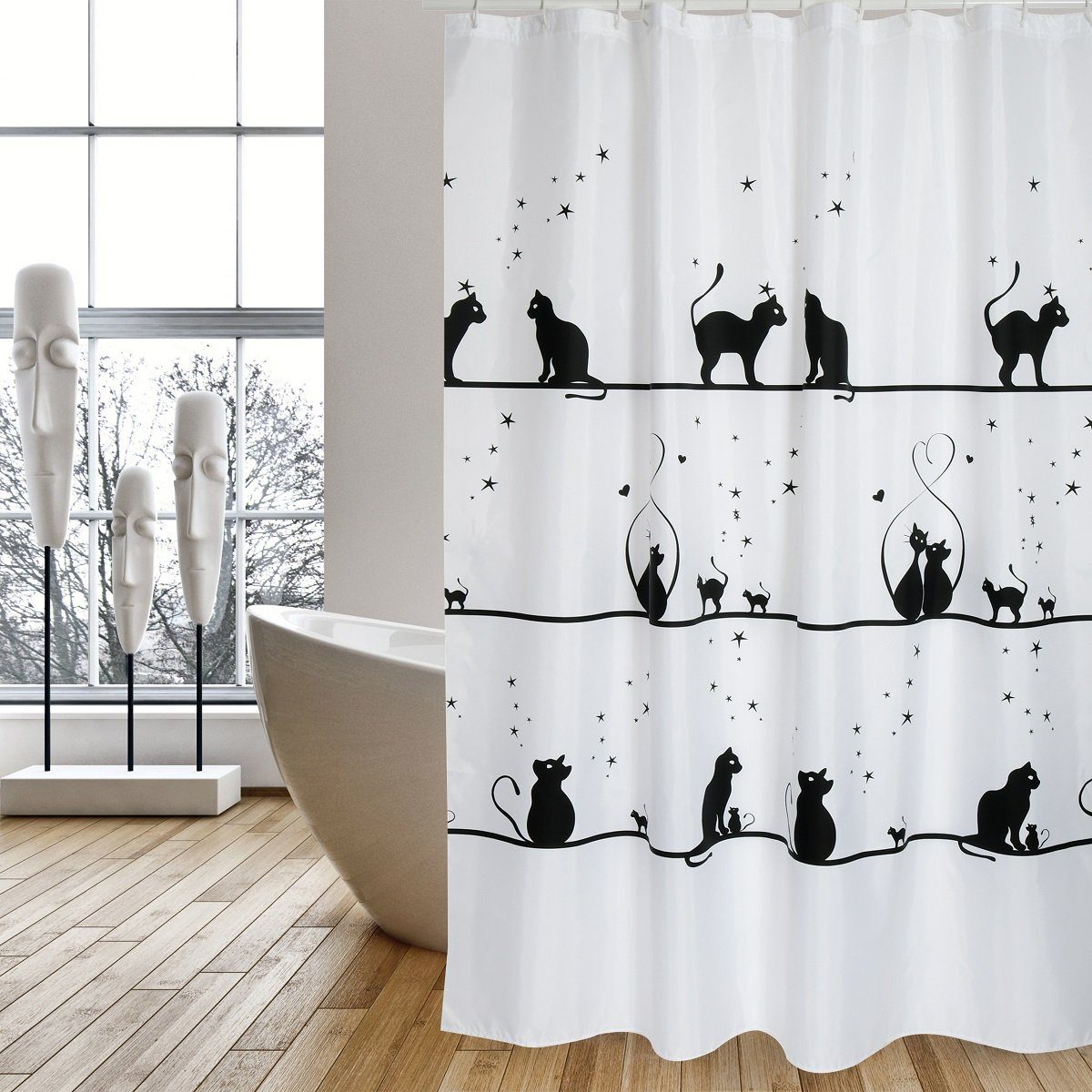 MSV Duschvorhang Cotexsa GATITOS Breite 180 cm, Textil-Duschvorhang, Made i günstig online kaufen