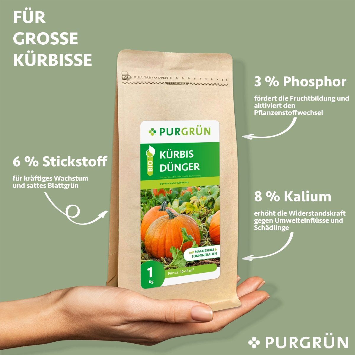 Purgrün Gemüsedünger Purgrün Bio Kürbis Dünger, günstig online kaufen