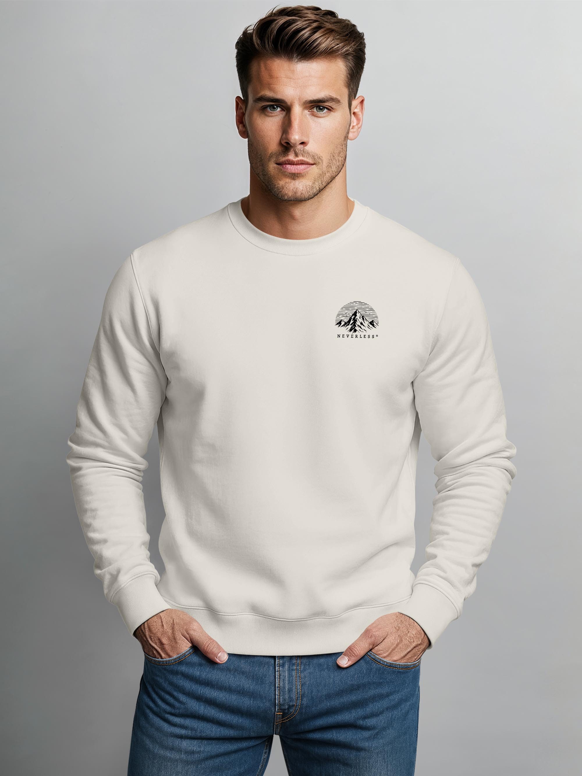 Neverless Sweatshirt Herren Sweatshirt mit Rückenprint - Into the Unknown - Regular Fit – Bild 3 von 5