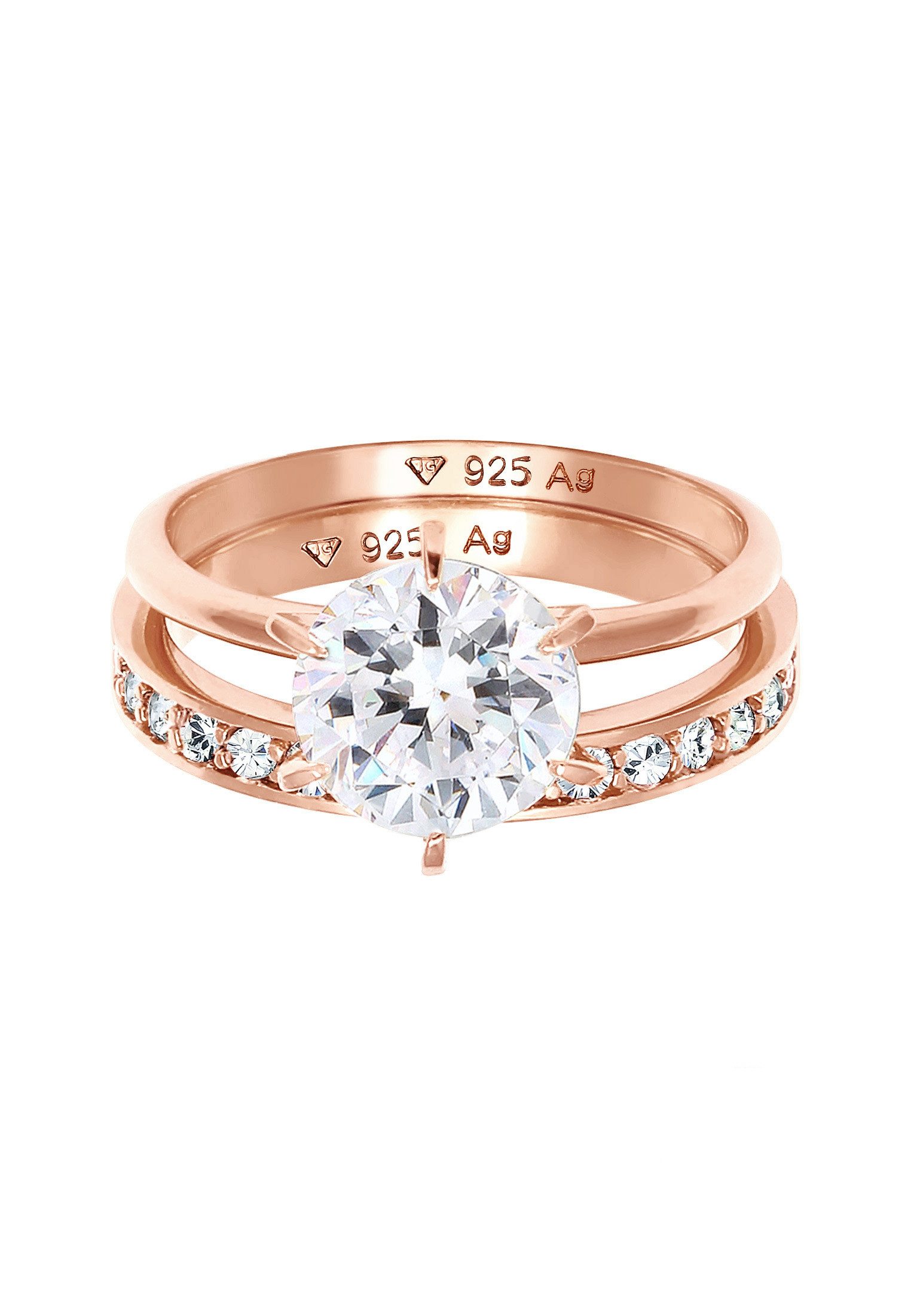 Elli Ring-Set Eternity Set 925 Silber, mit Kristallen von Swarovski®, Ring günstig online kaufen