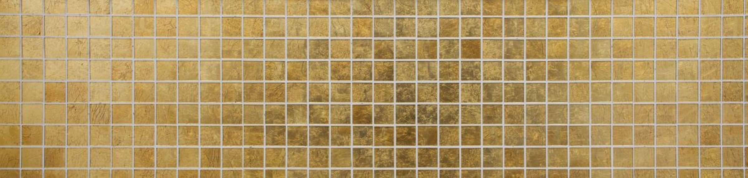 Mosaikfliese Küche Mosaikfliesen Struktur Mosani Fliesenspiegel Glasmosaik gold