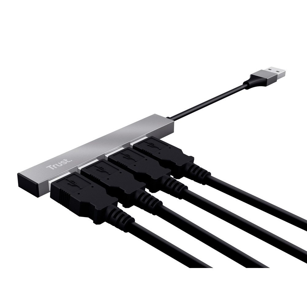 Trust USB-Verteiler Trust 23786 USB-Hub 4 Port USB-A USB 2.0 480 MBit/s USB-Hubs, Schnit