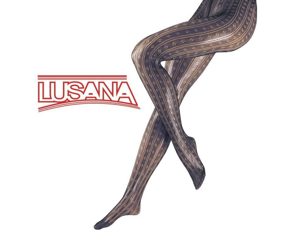 Lusana Strumpfhose Fashion-Strumpfhose "Jasmin" - marine günstig online kaufen