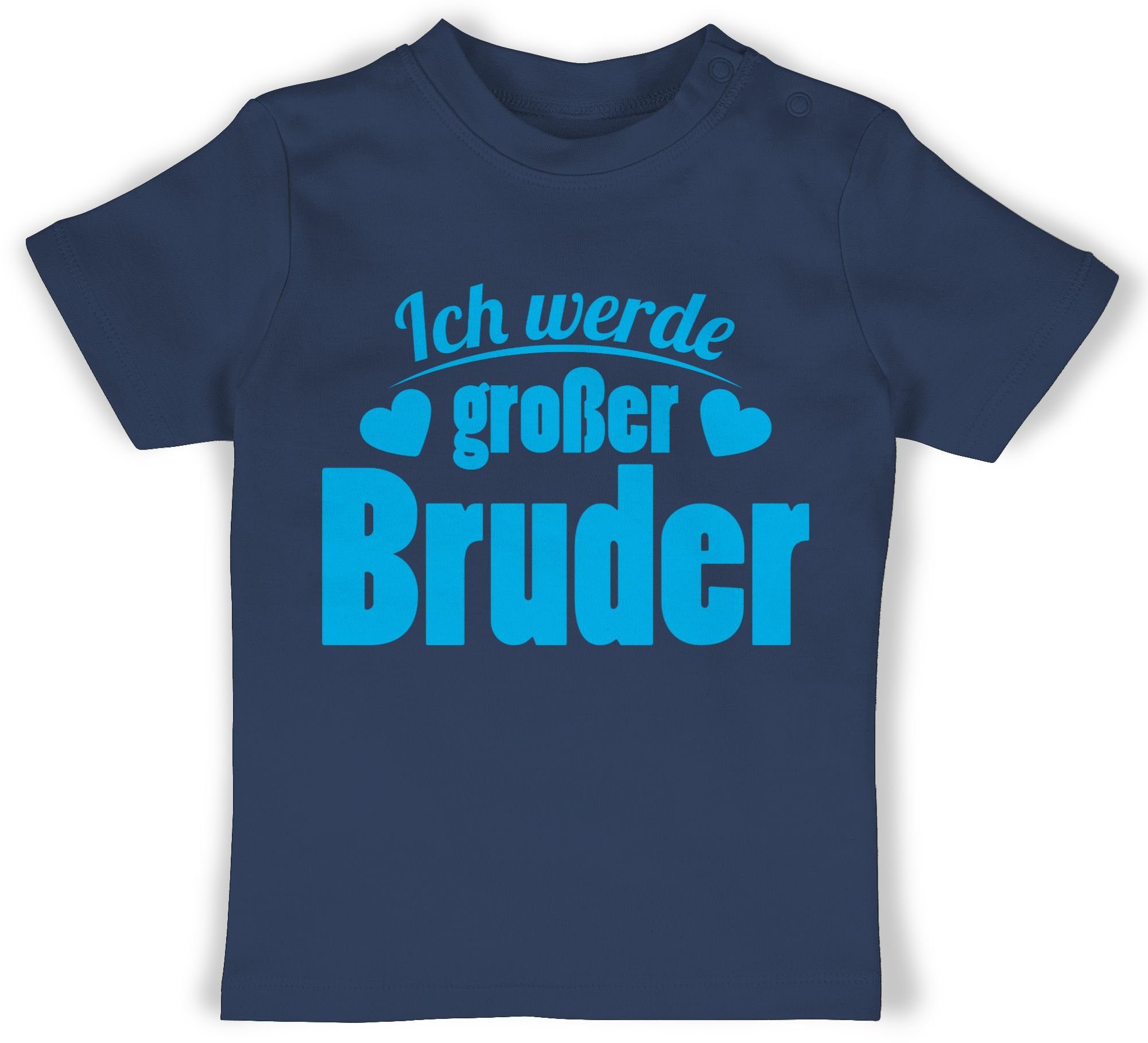 Shirtracer T-Shirt Ich werde großer Bruder Großer Bruder 1 Navy Blau
