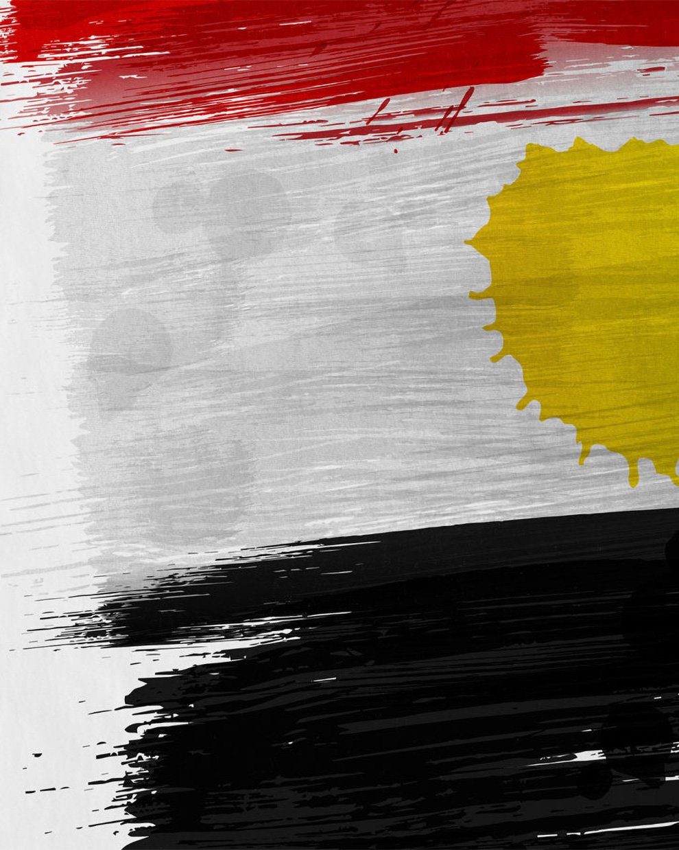 Fußball Print-Shirt Fahne Ägypten Egypt style3 Flagge WM EM weiß T-Shirt Herren Sport