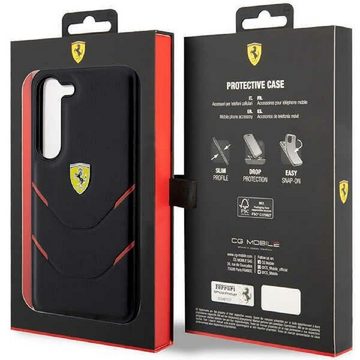 Ferrari Handyhülle Case Samsung Galaxy S23 Kunstleder schwarz 6,1 Zoll, Kantenschutz