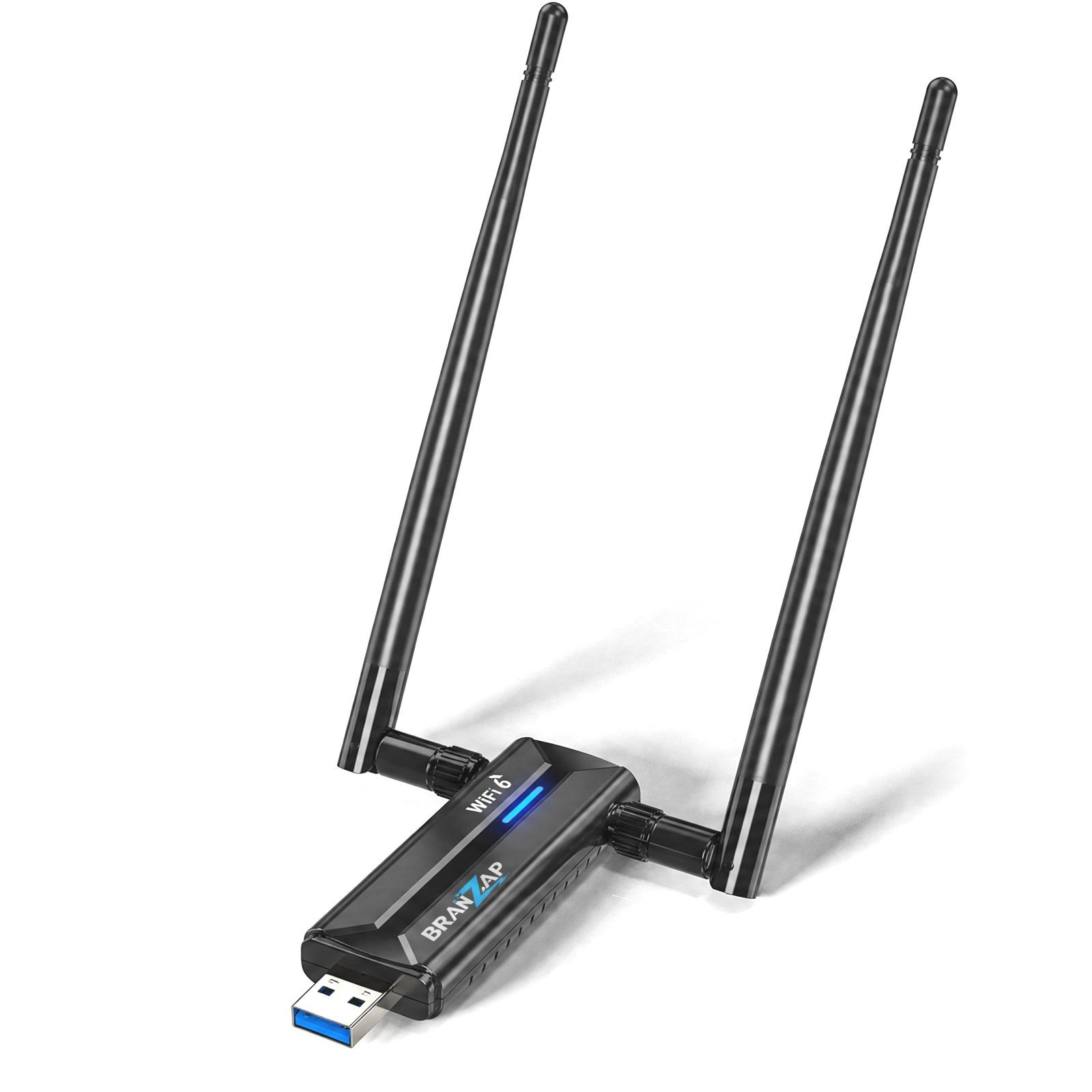 BRAINZAP WLAN-Adapter WiFi 6 (802.11ax) AX5400 USB 3.0 WLAN-Stick, WiFi 6 (802.11ax)