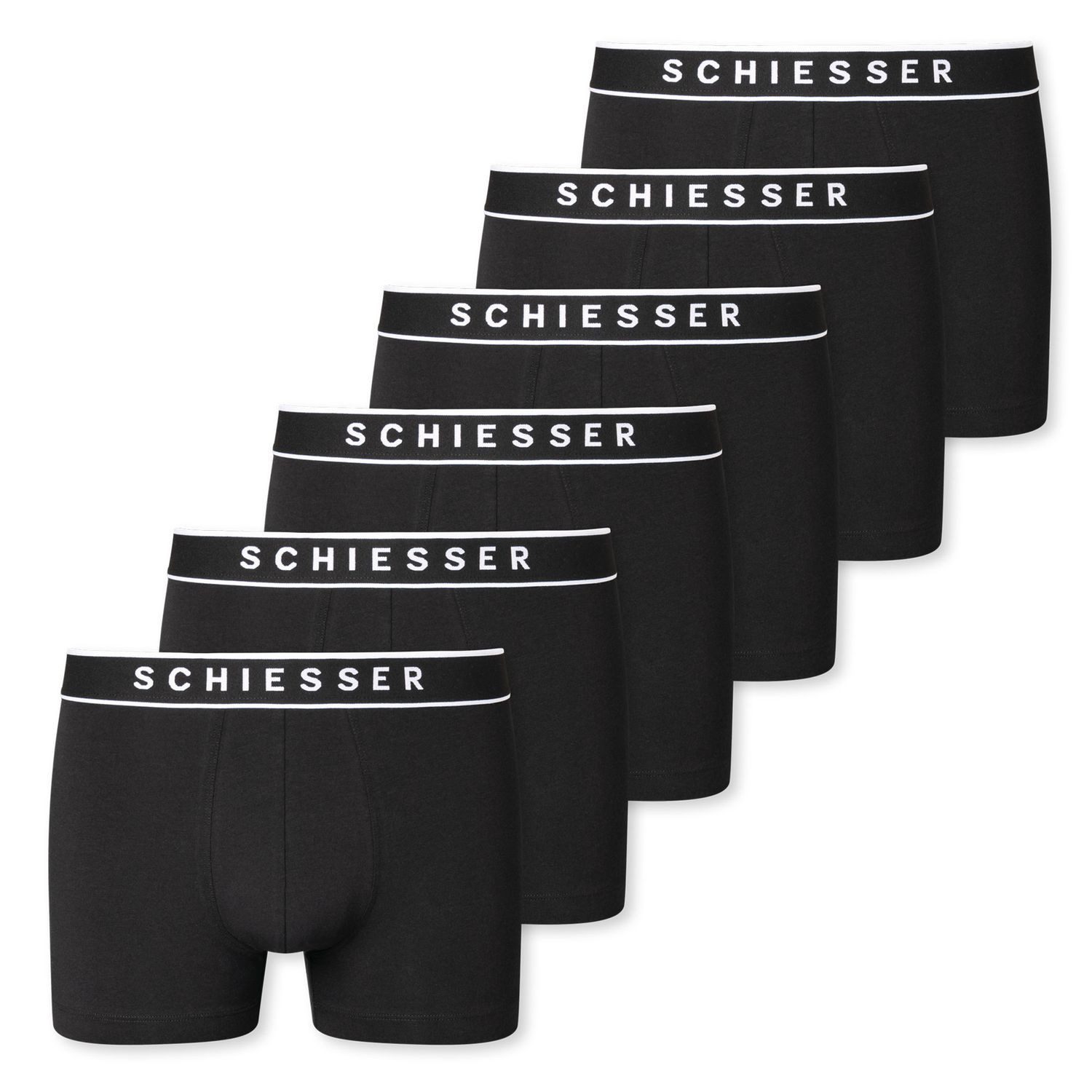 Schiesser Boxershorts Organic Cotton (6-St) mit sportlichem Webgummibund un günstig online kaufen