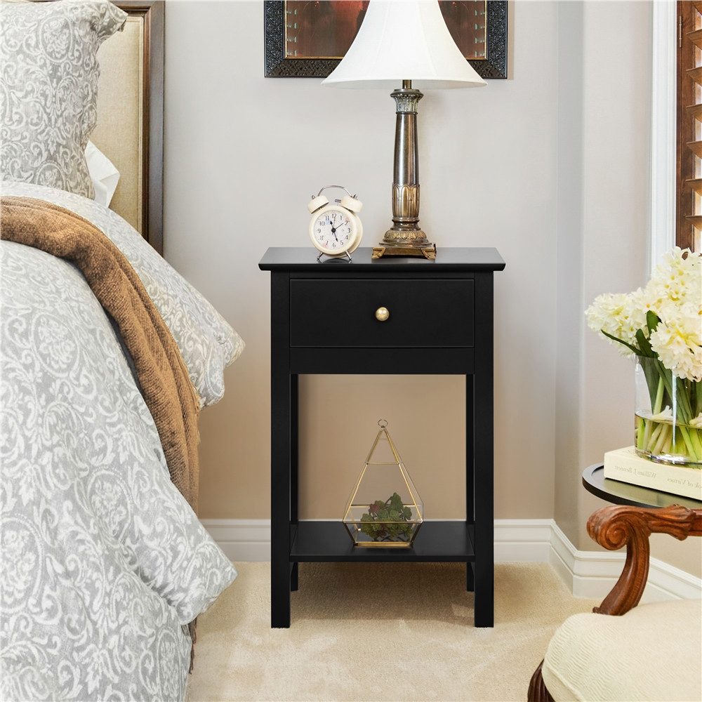 Yaheetech Beistelltisch Nachttisch (2-St), Nachtschrank mit Schublade und A günstig online kaufen