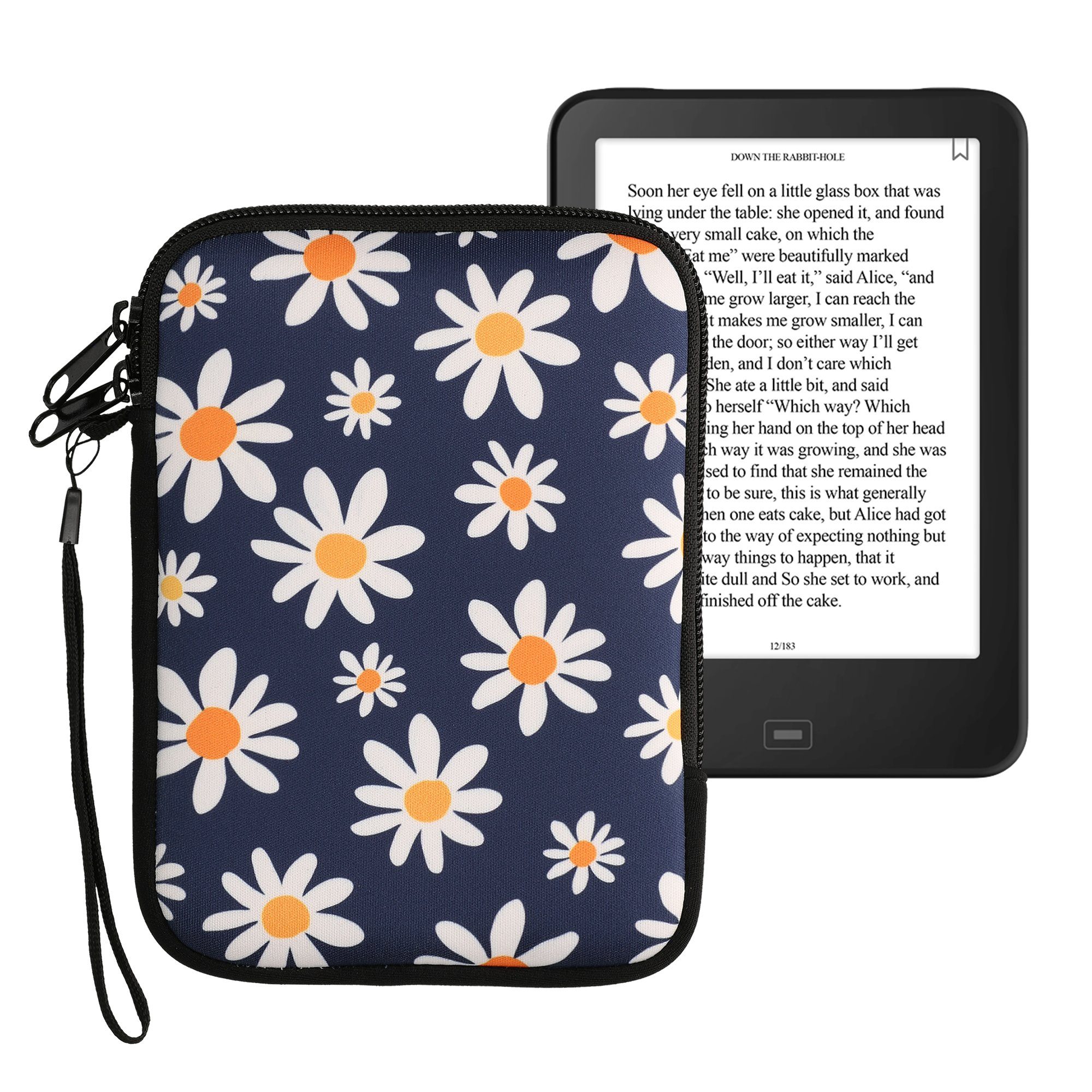 kwmobile E-Reader-Hülle Tasche für eReader, Neopren Hülle Schutzhülle - 17 x 12 x 2 cm Innenmaße