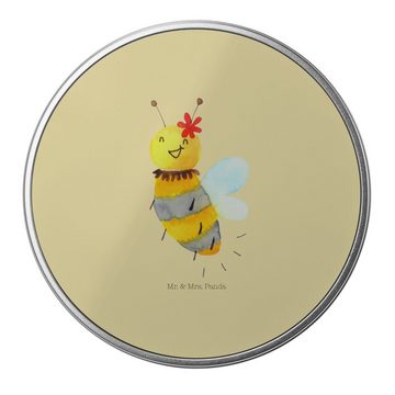 Mr. & Mrs. Panda Aufbewahrungsdose Biene Blume - Gelb Pastell - Geschenk, Hummel, Geschenkbox, Keksdose, (1 St), Hochwertige Qualität