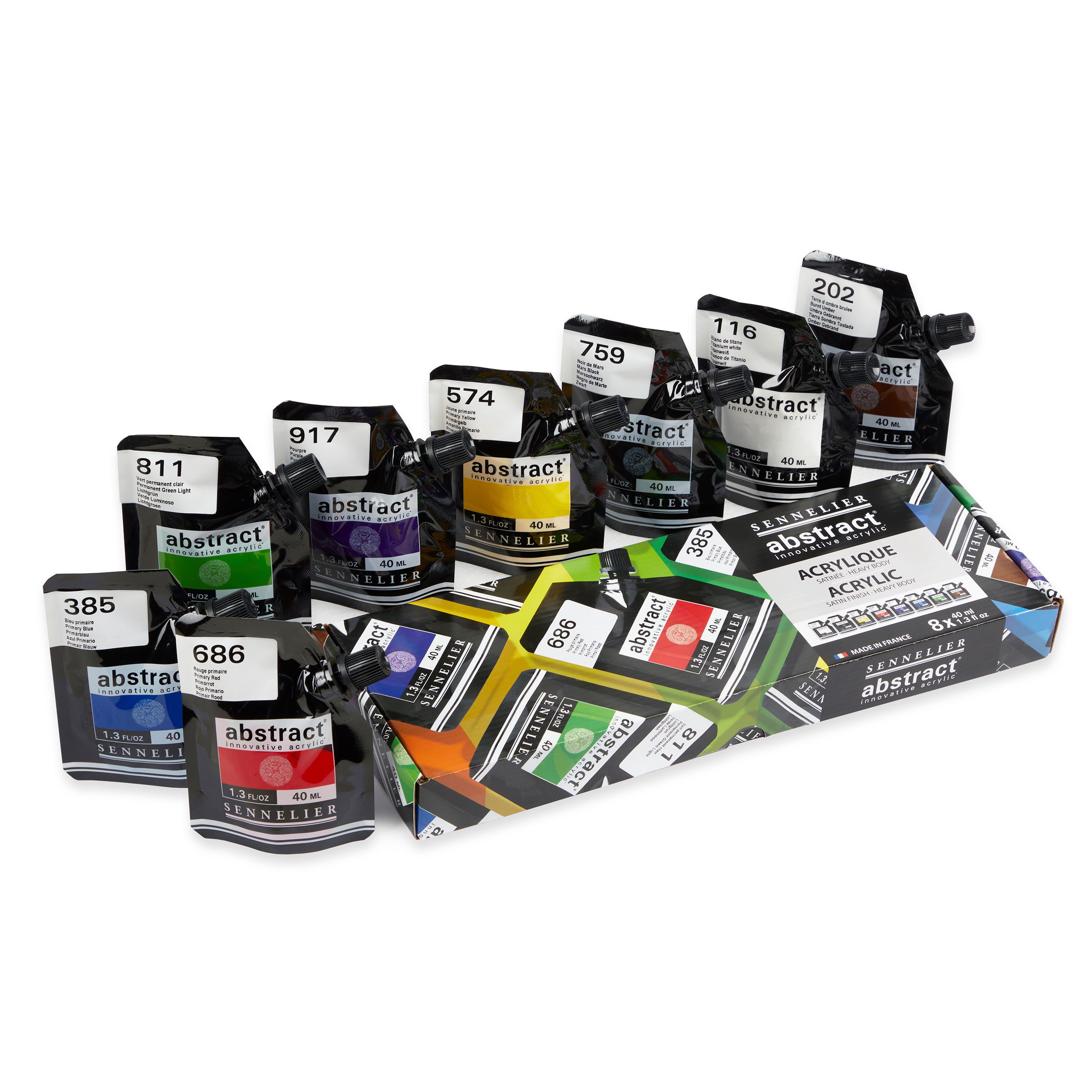 SENNELIER Acrylfarbe abstract Acylic - Satin Finish - Heavy Body Set 8 x 40ml - N121828.00