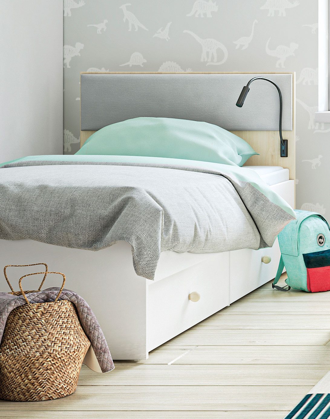 Feldmann-Wohnen Holzbett Elmo (1-tlg)