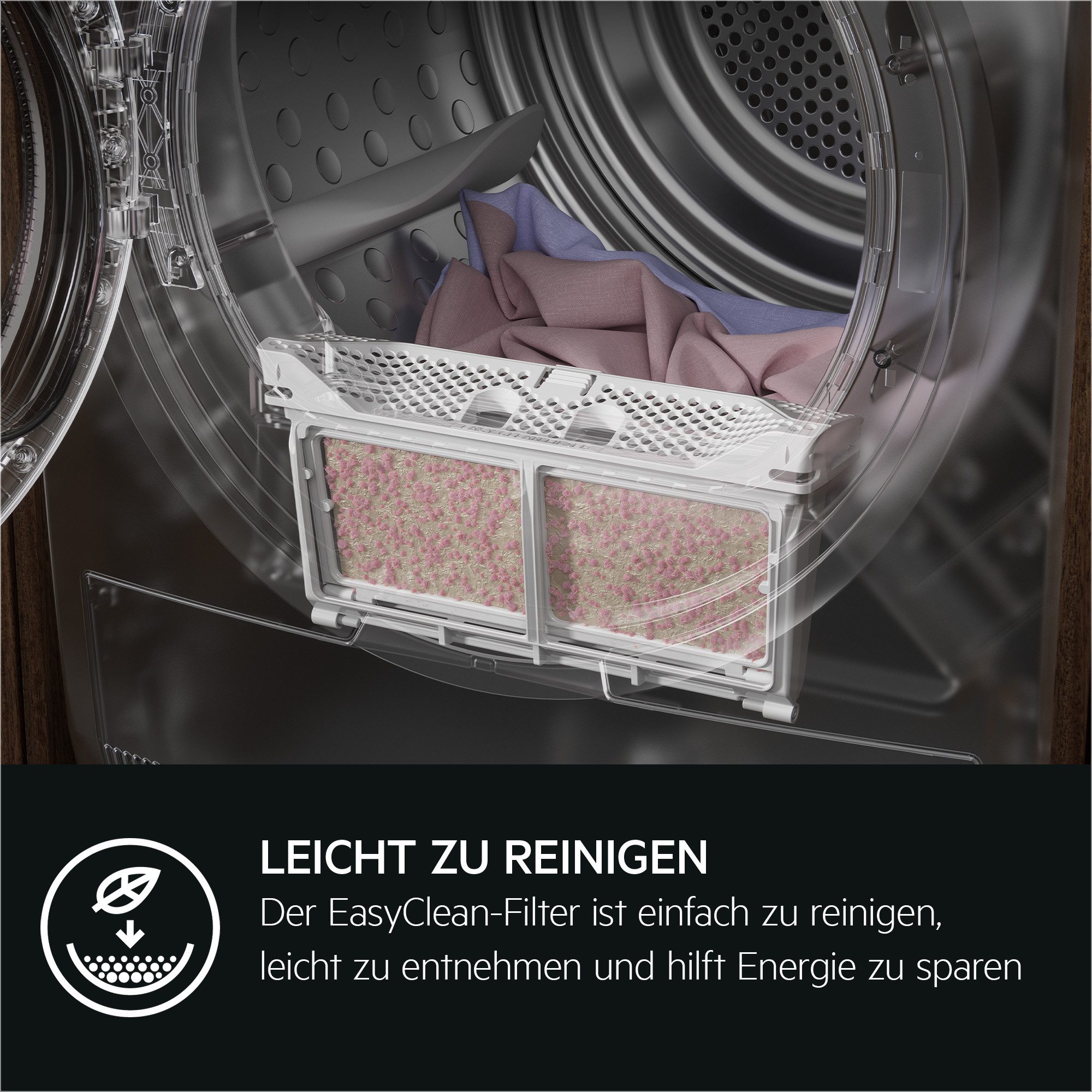AEG Wärmepumpentrockner 7000 SensiDry® TR7TC86, SensiDry® - trocknet bei niedrigen Temperaturen für schonende Pflege – Bild 5 von 5