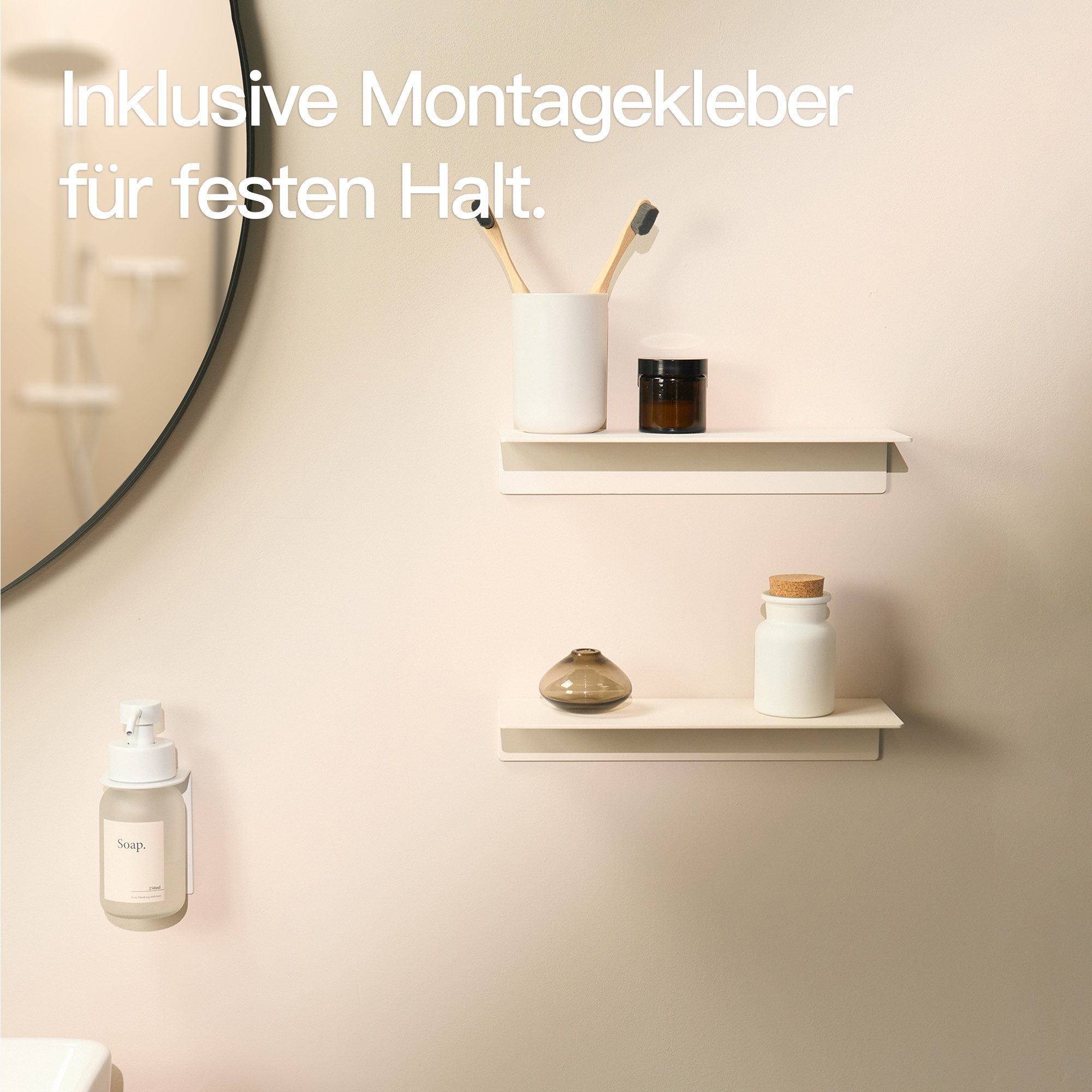 Designfabrik Hamburg Badregal DFHH KR, 2-tlg., Ohne Bohren – Bild 4 von 5
