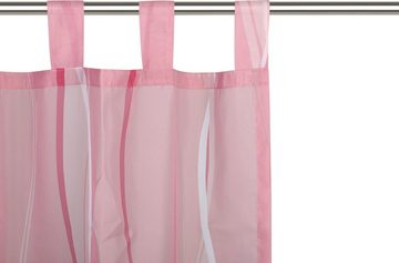 Gardine Dimona, my home, Schlaufen (2 St), transparent, Voile, 2er-Set, Voile, Polyester, Wellen