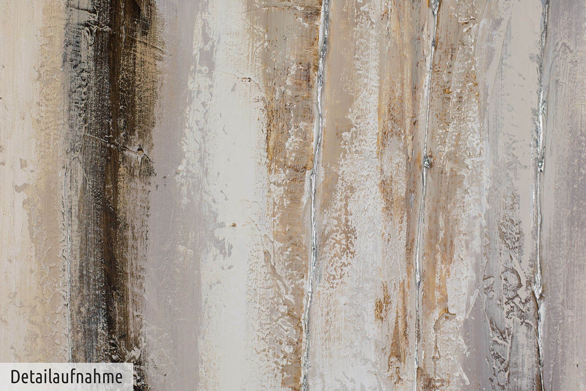 KUNSTLOFT Gemälde Vanilla Sky 150x50 cm, Leinwandbild 100% HANDGEMALT Wandbild Wohnzimmer