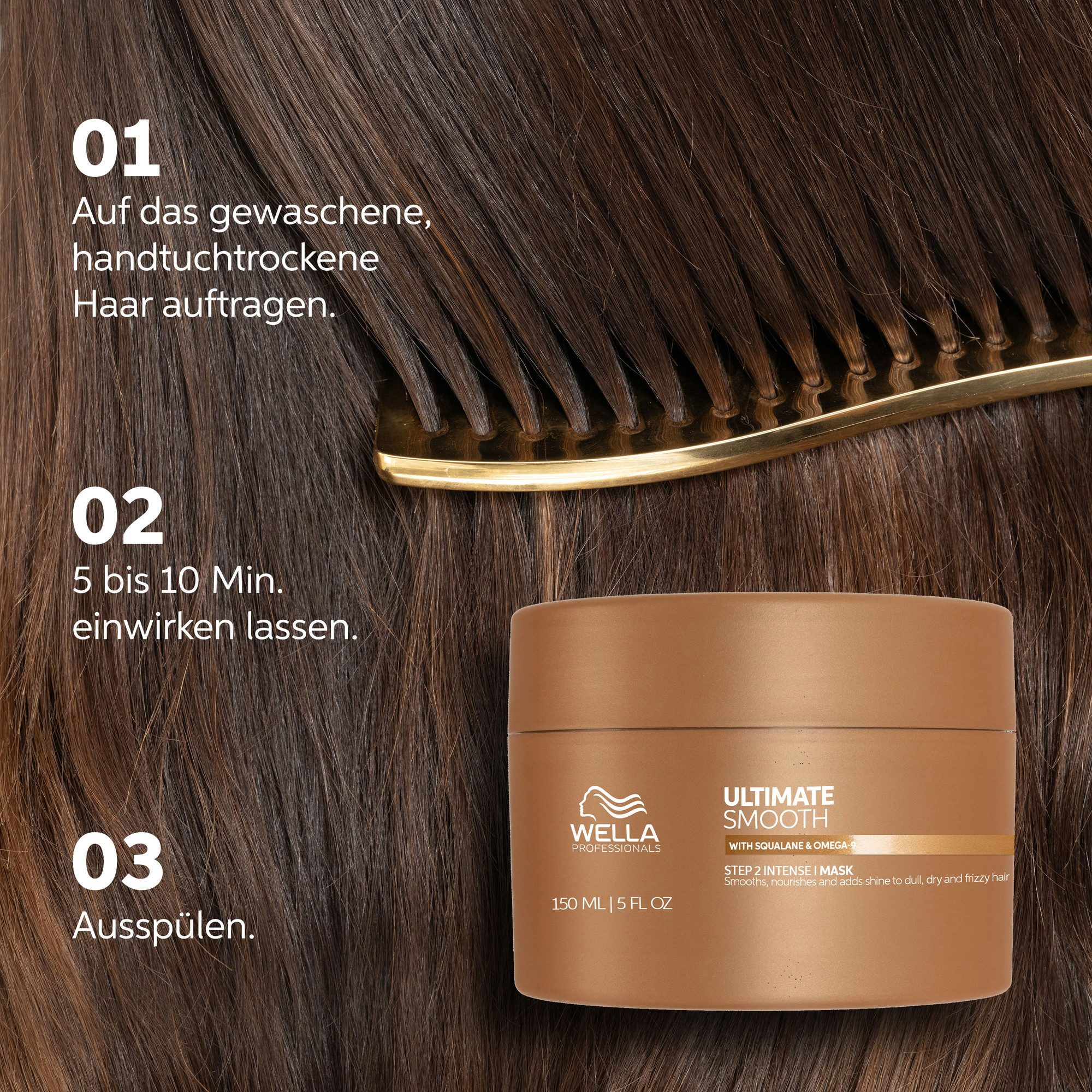 Wella Professionals Haarmaske ULTIMATE SMOOTH MASKE, ultimativer Glanz, sorgt für weiches Haar, pflegend