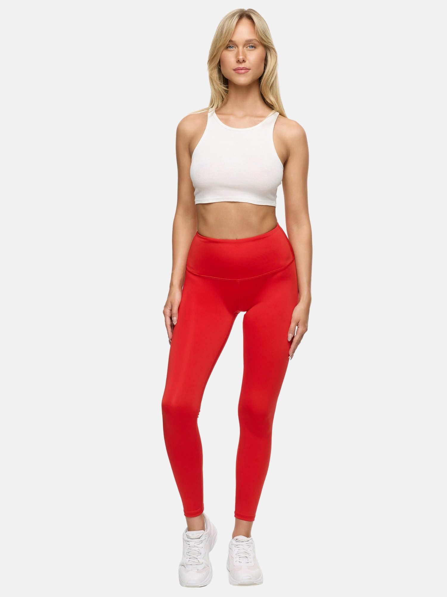 Tazzio Leggings F302 High-Waist Sporthose mit cleaner Optik, blickdicht & atmungsaktiv