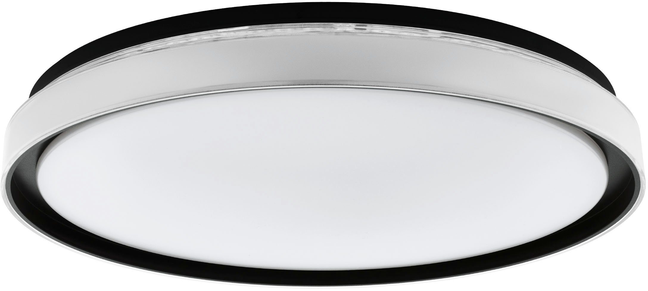 EGLO Deckenleuchte SELUCI, CCT - über Fernbedienung, Dimmfunktion, Farbwechsel, dimmbar über Fernbedienung, mehrere Helligkeitsstufen, LED fest integriert, warmweiß - kaltweiß, Wand-/Deckenleuchte, H8 x Ø49 cm, 4X10W inkl.