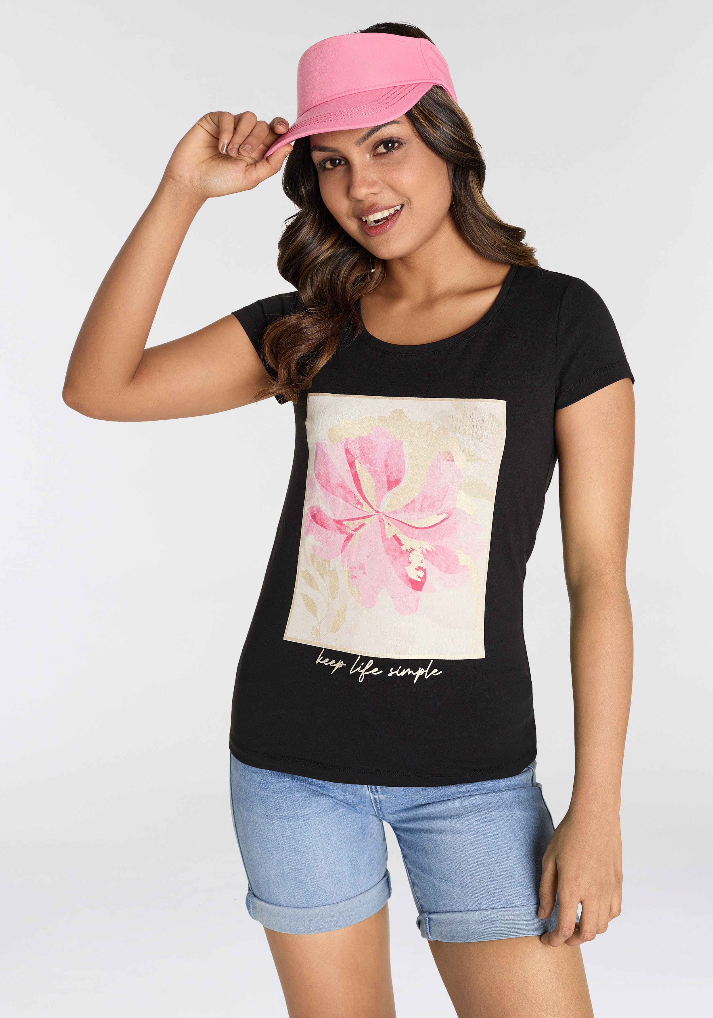 Laura Scott T-Shirt mit modischem Frontprint - NEUE KOLLEKTION