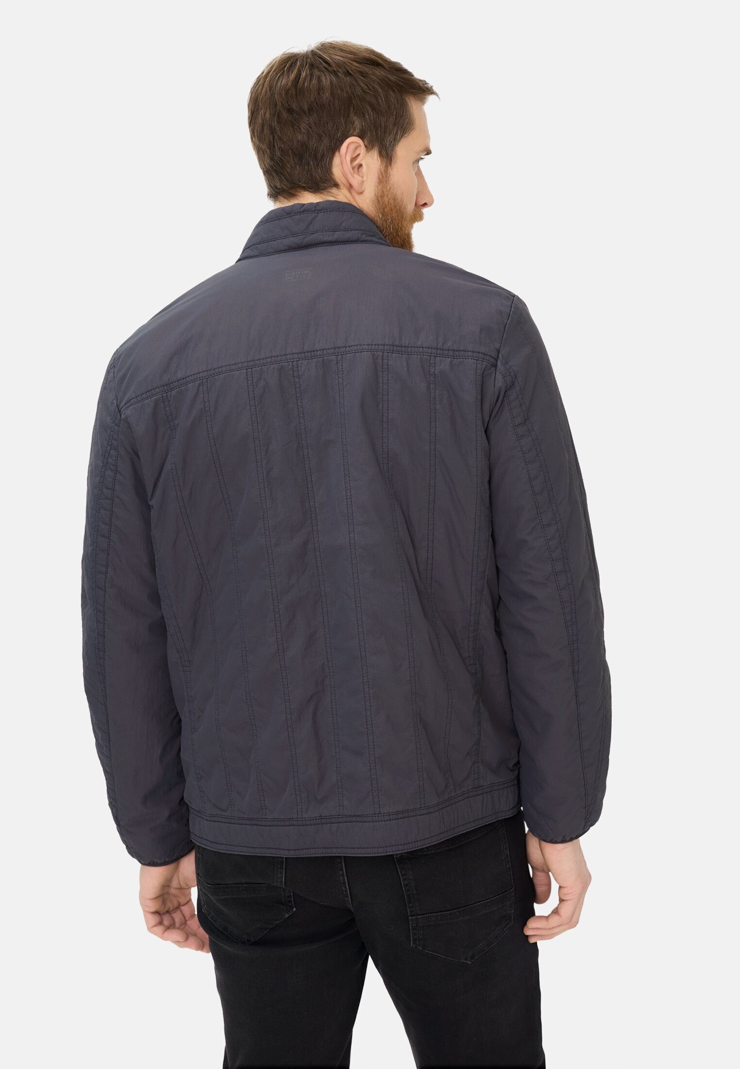 camel active Blouson mit Stehkragen Langarm Markenlogo