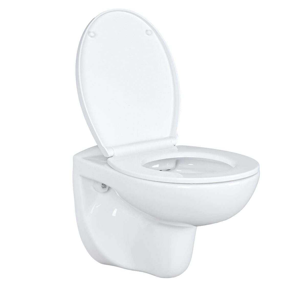 Belvit Tiefspül-WC Komplett Set WC Vorwandelement Spülkasten Hänge Betätigungsplatte Soft, Wandmontage, Abgang Wand, Belvit Komplettset Wand Hänge WC Spülrandlos + Deckel +