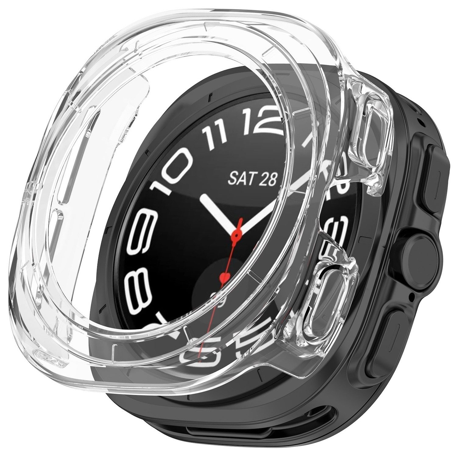 Wigento Smartwatch-Hülle Für Samsung Galaxy Watch Ultra 47mm PC Smart Gehäuse Hülle Transparent