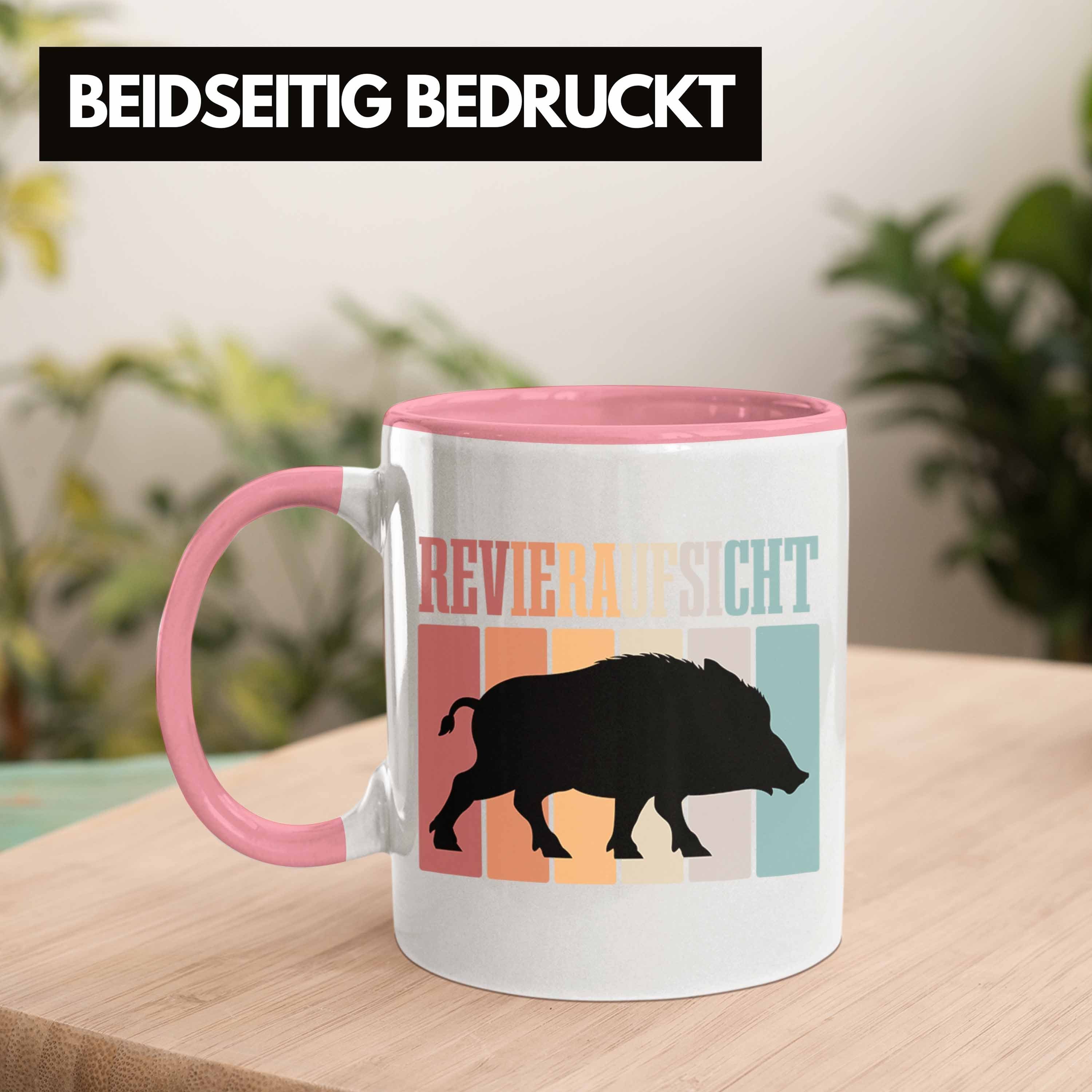 Wildschwein Rosa Geschenkidee Trendation Tasse Revieraufsicht Jäger Geschenk Jäger Tasse für